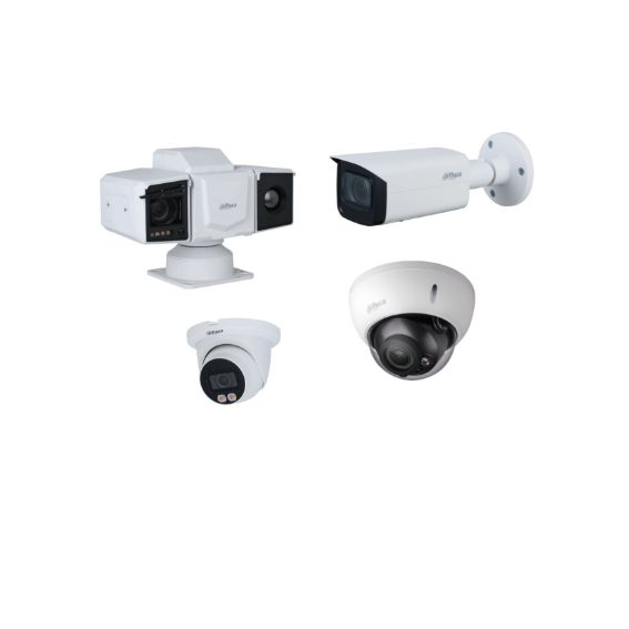 Exempel på övervakningskameror Thermal Camera (värmekamera), Bullet camera, Dome camera, Eyeball camera / Turret camera